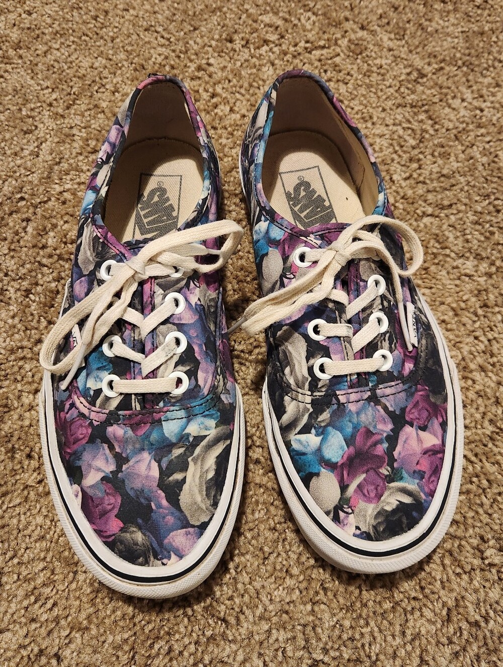 Floral Vans Shoes M:6 /W:7.5